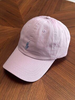 Polo by Ralph Lauren Pastel Pink Embroidered Polo Pony Baseball Cap